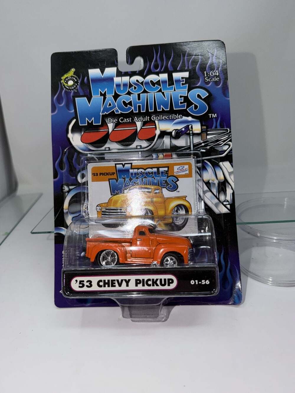 Muscle Machines '53 Chevy Pickup 1:64 Scale Orange Die Cast Adult Collectible